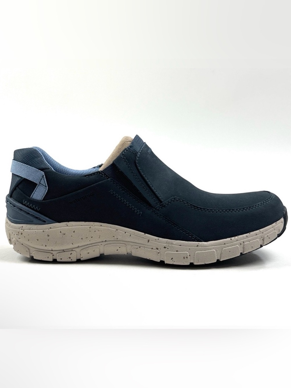 Clarks Wave Plateau AP Womens 9 Wide Blue Shoes Sneakers Nubuck Leather 26174450